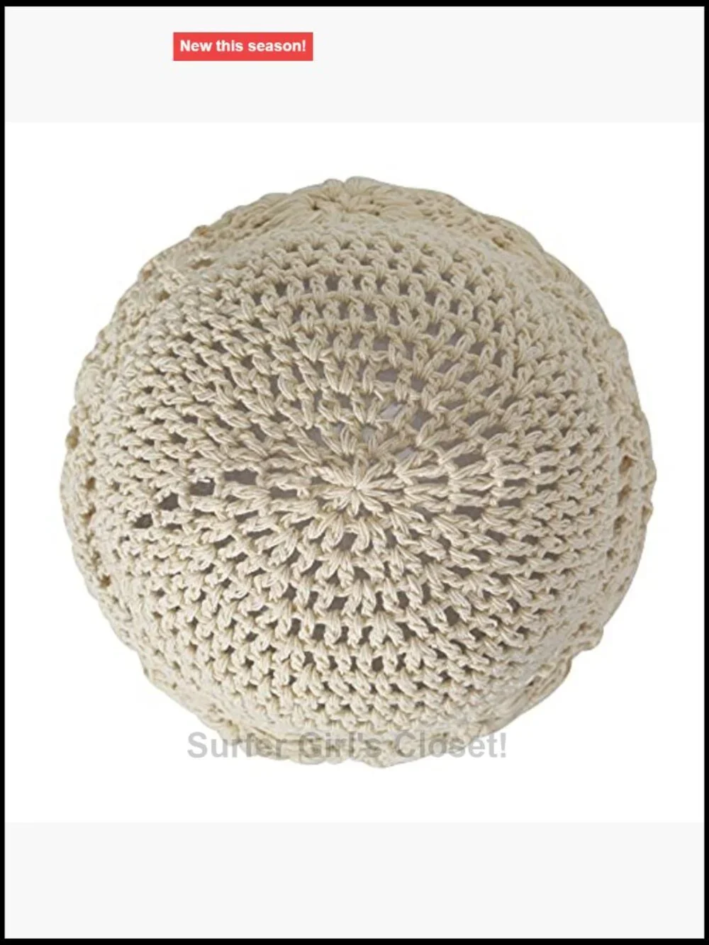 Crochet Slouchy Beanie Hat Handmade Knit Summer Skull Cap